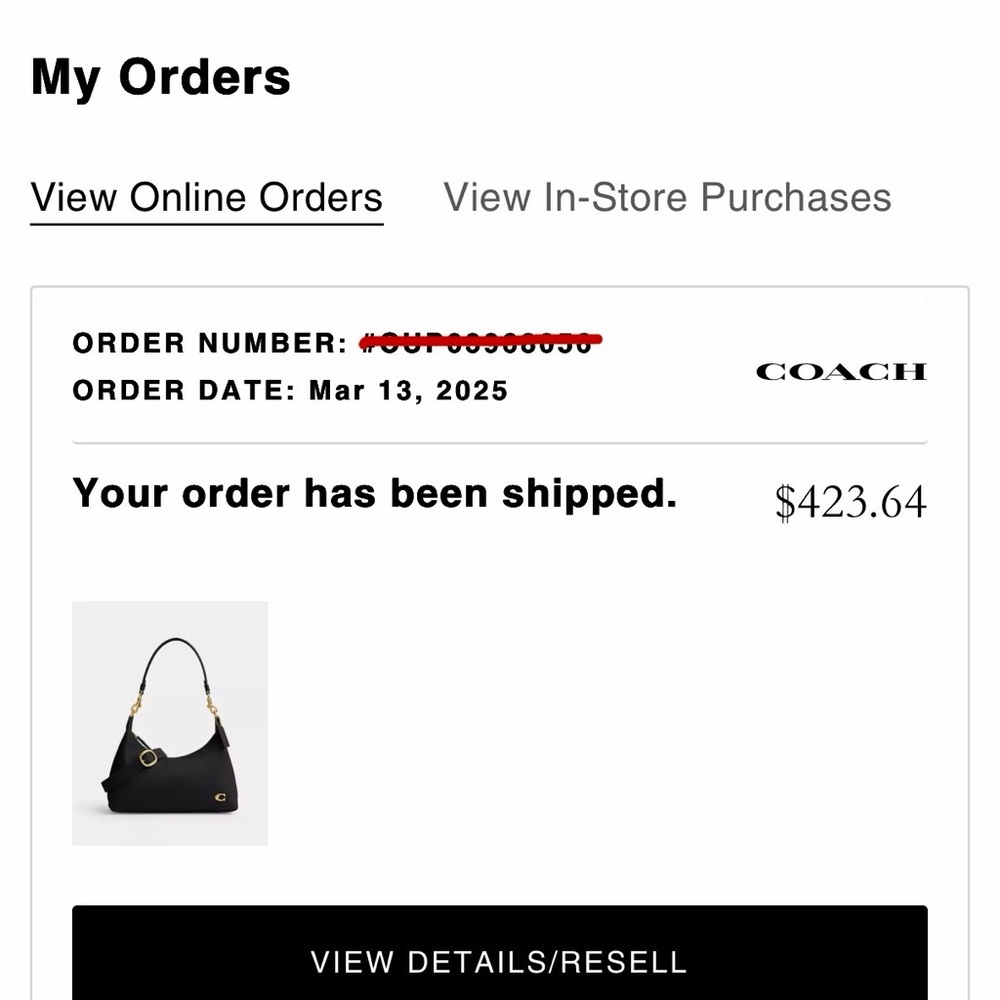 Coach Juliet Black Leather Shoulder Bag - Picture 7 of 7